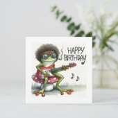 Happy Birthday Electric Guitar Kaart (Staand voorkant)