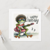 Happy Birthday Electric Guitar Kaart (Voorkant / Achterkant in situ)