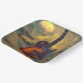 Happy Birthday Electric Guitar Papieren Bordje (Gebogen)