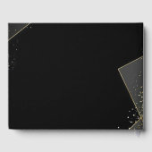 Happy Birthday– Elegant Black & Gold Birthday Gastenboek (Achterkant)
