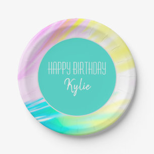 "Happy Birthday" Elegant Colors Paper Bord