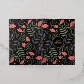 Happy Birthday elegant retro magical garden Folie Feestdagenkaart (Buiten Laag)