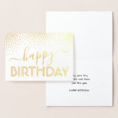 Happy Birthday Elegant Script Kraft & Silver Real Folie Kaarten (Display)