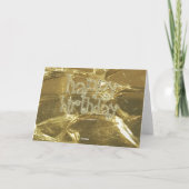 Happy Birthday Elegant Typography Gold Glitter Kaart (Achterkant)