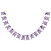 Happy Birthday Elegant Zwarte Bloemen Paarse Vlaggetjes