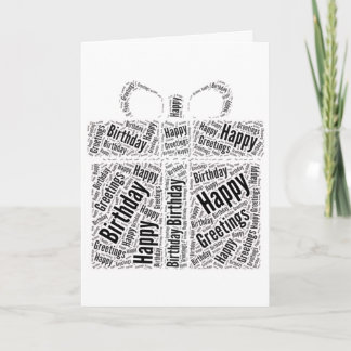 Happy Birthday Elegante Leuke Kaart Woordkunst