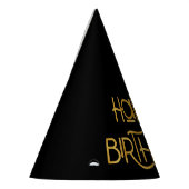 Happy Birthday Elegante Typografie Feesthoedjes (Links)