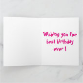 "HAPPY BIRTHDAY" ELEPHANT GIRL KAART (Binnen)