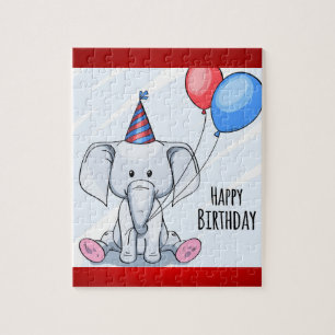 Happy Birthday Elephant Legpuzzel