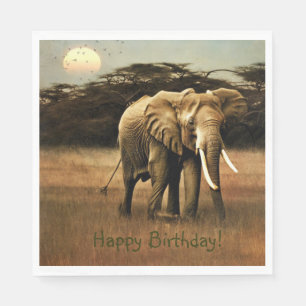 Happy Birthday Elephant Servet