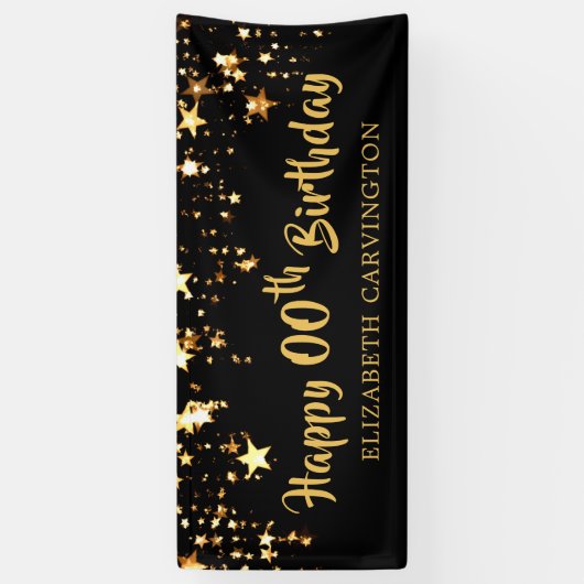 Happy Birthday - ELK JAAR gepersonaliseerd Spandoek (Verticaal)