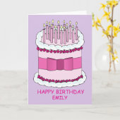 Happy Birthday Emily Kaart (Gele Bloem)