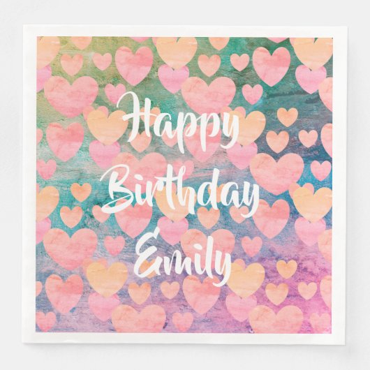 Happy Birthday #Emily party servetten van DAL (Voorkant)