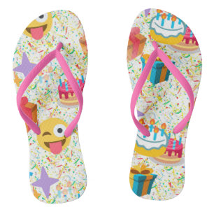 Happy Birthday Emoji Sandalen teenslippers Schoene