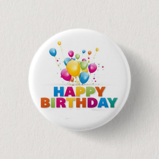 *HAPPY BIRTHDAY* EN BALLOONS BUTTON (Voorkant)