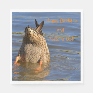 Happy Birthday en Bottoms Up Servet