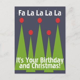 Happy Birthday en Kerstmis Briefkaart