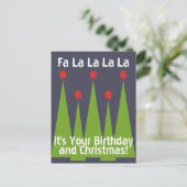 Happy Birthday en Kerstmis Briefkaart (Staand voorkant)