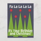 Happy Birthday en Kerstmis Briefkaart (Voorkant)