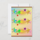 Happy Birthday en Stars - Kaart (Achterkant)