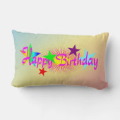 Happy Birthday en Stars - Kussen (Achterkant)