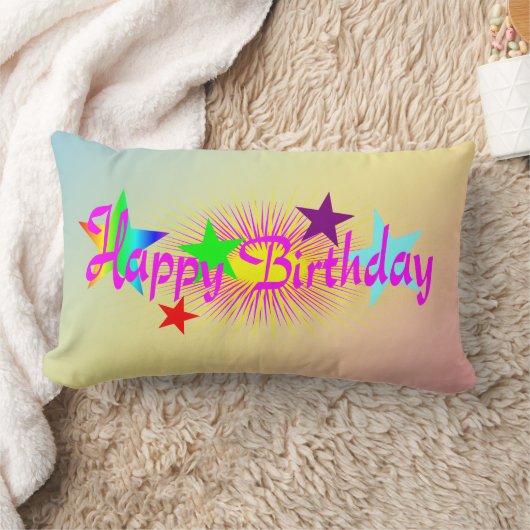 Happy Birthday en Stars - Kussen (Deken)