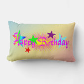 Happy Birthday en Stars - Kussen (Voorkant)