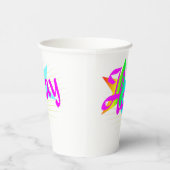 Happy Birthday en Stars - Papieren Bekers (Rechts)