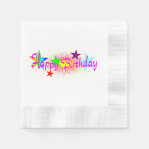 Happy Birthday en Stars - Servet