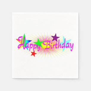 Happy Birthday en Stars - Servet