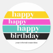 "Happy Birthday" Envelop Sticker (Voorkant)