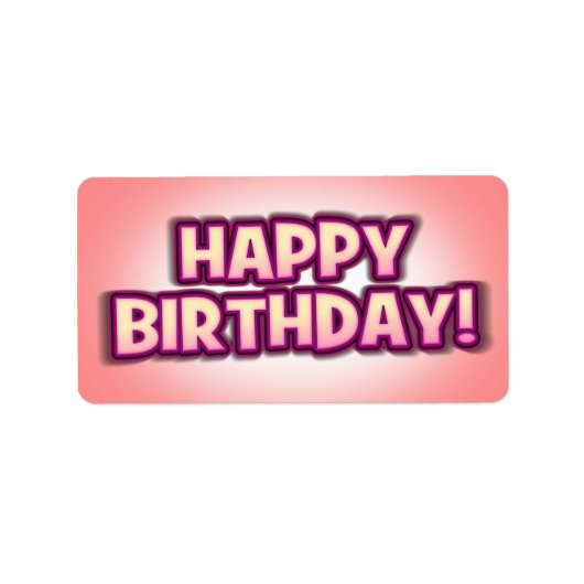 Happy Birthday Envelope/Parcel Greetings Sticker 3 (Voorkant)