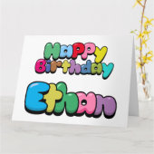 Happy Birthday Ethan Kaart (Gele Bloem)