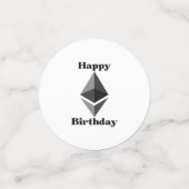 Happy Birthday Ethereum Icon Table Confetti (Kleine voorkant)