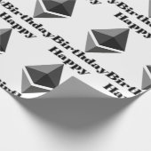 Happy Birthday Ethereum Icon Wrapping Paper Cadeaupapier (Hoek)