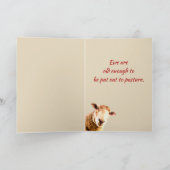 Happy Birthday Ewe Funny Sheep Animal Humor Kaart (Binnen)