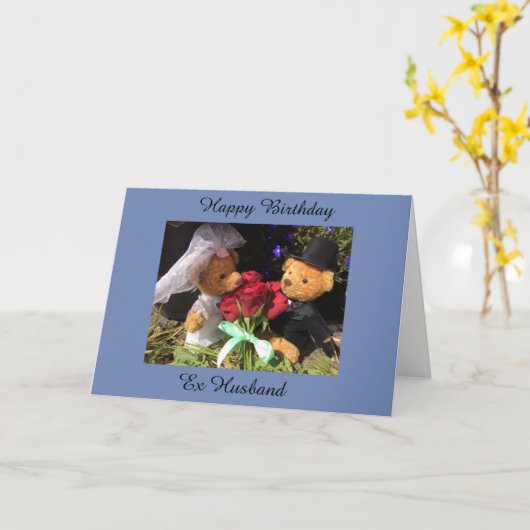 Happy Birthday ex man kaart (Gele Bloem)