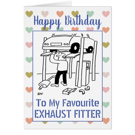 Happy Birthday Exhaust Fitter (Voorkant)