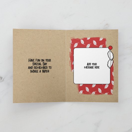 Happy Birthday fabulous niece voeg rood foto toe Kaart (Binnen)