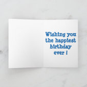 "HAPPY BIRTHDAY FACE FLOWER KAART (Binnen)