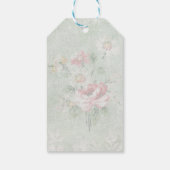 Happy Birthday Faded Rozen Shabby Design Cadeaulabel (Achterkant)