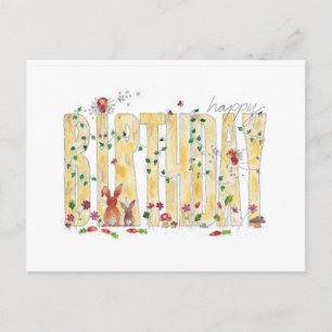 Happy Birthday - Fairy Woodland Briefkaart