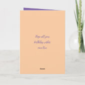 Happy Birthday fantastische schoonzus paarse Kaart (Achterkant)