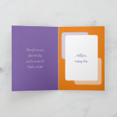 Happy Birthday fantastische schoonzus paarse Kaart (Binnen)