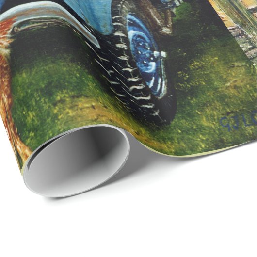 Happy Birthday Farming Theme Cadeaupapier (Rol Hoek)