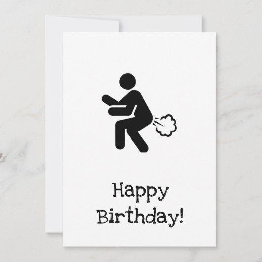 Happy Birthday Fart Card - hoop dat het een echte Kaart (Voorkant)