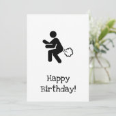 Happy Birthday Fart Card - hoop dat het een echte Kaart (Staand voorkant)