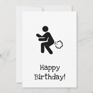 Happy Birthday Fart Card - hoop dat het een echte  Kaart