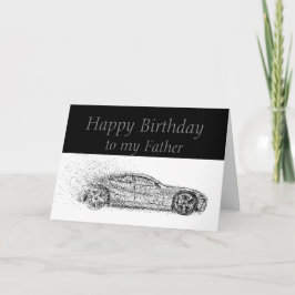 Happy Birthday Father Dad Classic Cars Vehicles Kaart