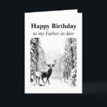 Happy Birthday Father-in-law Vintage Stag, Deer Kaart<br><div class="desc">Happy Birthday Father-in-law Vintage Stag,  Deer Animal,  Wildlife,  Natuur</div>